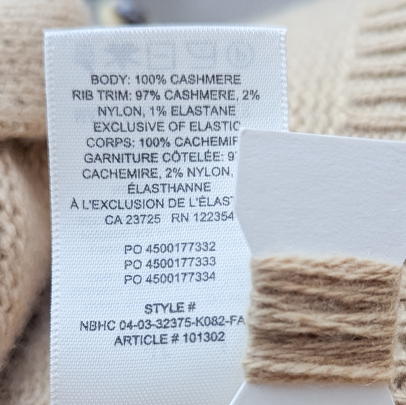 WILFRED Cashmere V-Neck Cardigan Sweater Saville Tan Brown ARITZIA S - Picture 11 of 11